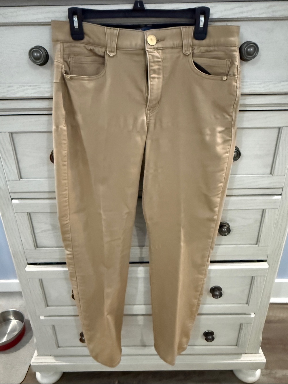 Democracy Straight Slim Jeans in Tan